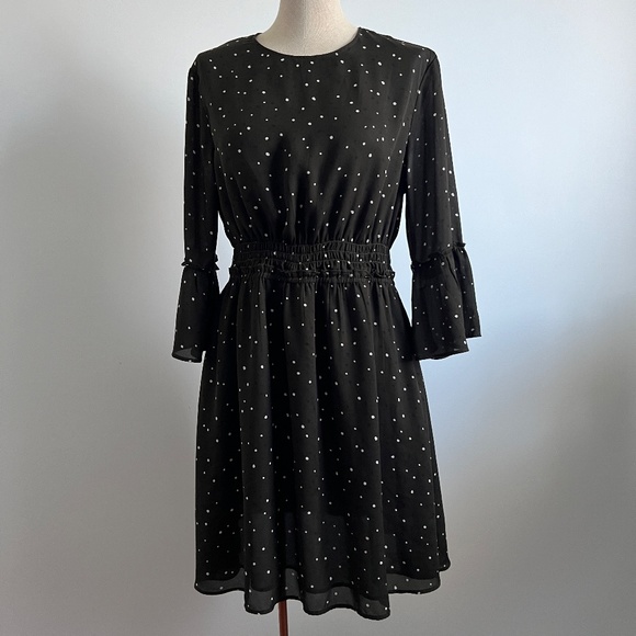 H&M - Kaki Polka Dot Midi Dress - Picture 10 of 11
